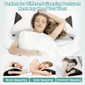 Miniatyrbild 3 av 5: Fjärilsformad Nackkudde Memory Foam Sovkudde Bekväm Ortopedisk Nackmassagekudde Fodrad med Memory Foam (Grå Vit) Light Gray