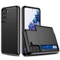 Miniatyrbillede 1 af 5: QU/Samsung S22 Stødsikkert Cover Kortlomme StreetWise Sort