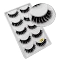 Miniatyrbild 1 av 4: \"QD\" 5-pack Falska Ögonfransar - 3D Faux Mink - G600 Svart