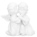 Miniatyrbilde 1 av 5: QD-Engelstatue Syntetisk Harpiks Omfavnende Form Hvit Engel Ornament for Skrivebordsdekorasjon Engel Høyre 0.2