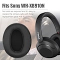 Miniatyrbilde 5 av 5: WH-XB910 Headset - øreputer, Øreputer 1 par Svart Sony WH-XB910N_qq