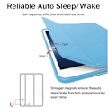 Pikkukuva 5 / 5: [QD] Älykäs suojakotelo yhteensopiva iPad Air 2:n kanssa, Läpinäkyvä Mattapintainen Magneettinen Takakuori Auto Sleep/Wake-toiminnolla - sininen