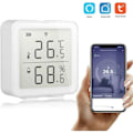 Miniatyrbild 1 av 4: /QD/Smart WiFi fuktsensor Hygrometer Digital LCD temperatur- och luftfuktighetssensor termometer väderstation