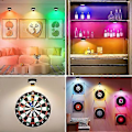 Miniatyrbillede 4 af 4: Billedlampe med fjernbetjening 100 Lumen Høj Lysstyrke Trinløs Dæmpning 3 Lystilstande Batteridrevet Ingen Boring Væglampe til Kunst_FO golden 6pcs