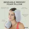 Miniatyrbillede 2 af 5: [QD] Twist Memory Foam Rejsepude til Nakke, Hage, Lænd og Benstøtte - til Rejser i Fly, Bus, Tog eller Hjemme