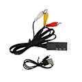 Pikkukuva 4 / 4: QD-AV HDMI-kaapeliin 3 RCA HDMI:hin Audio- ja videomuunnin 1 metri