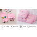 Miniatyrbild 4 av 5: Resväska Organizer Pack, 6-pack Resväska Packkuber Set för Kläder Resväskor Organisationsförvaringsväskor Rosa