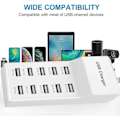Miniatyrbilde 3 av 5: QD-USB-lader, 10-porters USB-uttak, multiport USB hurtiglading