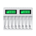 Miniatyrbillede 1 af 5: QD-Batterioplader med LCD-display, intelligent til AA/AAA NiCd NiMh genopladelige batterier, oplader til aa aaa Hvid White 0.14