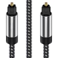 Miniatyrbilde 2 av 4: \"QD\" 1,5m Optisk Kabel Nylonflettet SPDIF Gullbelagt Kontakt Optisk Toslink