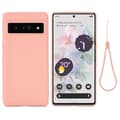 til Pixel 7 Pro Ren Farve Flydende Silikone Stødsikkert Mobilcover Pink