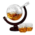 Miniatyrbillede 1 af 3: /QD/Rund Karaffel med Skib - To Glas