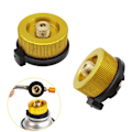 Miniatyrbillede 1 af 5: 2 stk. guld camping gasadapter, gasflaske adapter til udendørs campingkomfur, splitbrænder, ovn, gastilslutning til vandring og camping gasbrænder