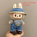 Miniatyrbild 1 av 7: ONLY CLOTHES Söt V1 V2 LABUBU Blind Box Hänge Docka DIY Klä upp Kostym Litet Monster Haklapp Byxor Babykläder From_qd LBB-63