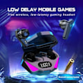 Miniatyrbillede 3 af 5: Trådløse RGB Gaming TWS Bluetooth Stereo In-Ear Høretelefoner USB-C Sort_qq