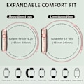 Miniatyrbillede 4 af 5: [QD] Kvinder og mænd, rustfrit stål mesh loop magnetisk spænde erstatning for iWatch rem (45mm/44mm/42mm/49mm, regnbue).