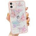Miniatyrbild 1 av 5: \"QD\" iPhone 11 Skal Glitter Fjäril Sparkle Fodral för Kvinnor Flickor, Sött Slimmat Mjukt Silikon Gel Bling Telefonskal Kompatibelt med Apple iPhone 11 6.1