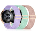 Miniatyrbillede 1 af 5: [QD] 3-pak No Gap Flettet Solo Loop-rem Kompatibel med 6 40 mm 44 mm/ Watch 5/ Watch 4 40 mm 44 mm/ Watch 5 Pro 45 mm/ Watch 6 Class47 mm 43 mm