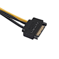Pikkukuva 2 / 5: \"QD\" Fiauli Yksinkertainen SATA 15-nastainen - 8-nastainen (6+2) PCI-E PCI-Express Virtalähdeadapterikaapeli