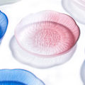 Miniatyrbilde 5 av 5: [QD] Fruktfat Glass Krystall Dessertfat Serveringsfat Multifunksjonell Brett Snacks Godteri Dekorativ - 19,5cm - Rosa