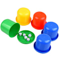 Miniatyrbilde 1 av 3: 5 stk Tykke Terningebunn Shakers Bar Morsomme Terningespill Sett Kreative Terningeshakerkopper Med 25 stk Terninger (Tilfeldig Farge)