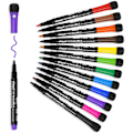 Miniatyrbillede 1 af 5: 12 magnetiske whiteboard tusser og viskelæder sæt - Farve Whiteboard Markers Viskelæder - Tørre Slette Tusser - Tynd Whiteboard Pen Børn Viskelæder Tusser