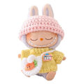 Miniatyrbild 2 av 7: Monster Kläder Designer Lyx Labubu Kläder, Originala Labubu Outfits, Labubu Tillbehör för Popmart Nyckelring Dockor Pink hat sweater three-piece set