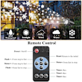 Miniatyrbilde 4 av 4: #QD#Lys Snowflake Juleprojektor LED IP65 Utendørs- og innendørsprojektor Lysdekorasjon, jul, bryllup