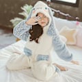 Miniatyrbillede 3 af 5: [QD] Sanrio Plyds Anime Cinnamoroll Vinter Flanell Børne Overalls Pige Dreng Småbørn Jumpsuit Spædbarnstøj Pyjamas Børne Jumpsuit Gave