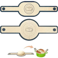 Miniatyrbilde 1 av 5: 2-Pakning Tykk 0,7 mm Ovnsmatte med Langt Håndtak – Holdbar Bakematte for Brød, Passer for Ovn, Mikrobølgeovn, Airfryer m.m._qq