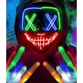 Miniatyrbilde 1 av 4: \"QD\" Halloween Maske LED Maske & hansker i flere lysmoduser