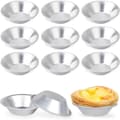 12-pack aluminiumbakformar för muffins, kakor, cupcakes och puddingar, återanvändbara nonstick minipajformar för hembakning