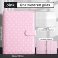 A5 Prickig ATC-kortförvaringslåda + 30 kortinsatser pink