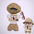 Miniatyrbild 1 av 5: /QU/Labubu Kläder Lämpliga för En Två Tre Generationer Labubu att Bära (endast kläder, exklusive dockor) Top pants hat leopard frame glasses