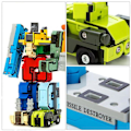 Miniatyrbillede 4 af 4: QU/DIY Kreative Pædagogiske Byggeklodser Samling Actionfigur Transformation Nummer Deformation Robot Legetøj Til Børn 10 STK