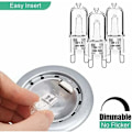 Miniatyrbild 2 av 4: QQU-Dimbar G9 Halogenlampor 40W 230V Varmvit För Mikrovågsugn Spis Taklampor 12-pack [Energiklass G]