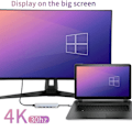 Pikkukuva 5 / 5: QD-USB C -telakointiasema USB C Hub -sovitin useille näytöille 4K-resoluutiolla, 4-in-1