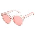 Pikkukuva 1 / 3: Pyöreät Läpinäkyvät Pinkit Aurinkolasit Retro Cateye_qq