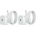 2-pack - Snabbladdare - Adapter + Kabel 20W Vit Samsung 2-Pack