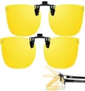 Clip On Solglasögon 2-pack Polariserade Uppfällbara UV-skydd för Förare och Utomhusbruk Unisex Gul