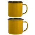 2 st emaljmuggar campingmuggar emalj kaffekopp tekopp drickskoppar för kontor resor