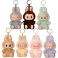 Miniatyrbillede 2 af 6: 1 stk. - 2.0 POPMART Labubu Monster Siddende plysdukke, Blind Box, Tilfældig farve_qu 2.0 1-pack