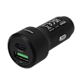 Miniatyrbild 4 av 5: USB-billaddare, 1xUSB-A 18W, 1xUSB-C PD 20W, totalt 38W, svart