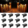 Miniatyrbild 1 av 5: Solcellslampor för Utomhusbruk, 4/8/12-pack Solcellsdrivna Trapplampor, Vattentäta LED Solcellslampor Kompatibla med Utomhustrappor, Trappsteg, S...*QN