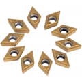 Miniatyrbilde 2 av 4: QQU-10 stk Diamantform CNC Karbidkuttere DCMT11T304-HM YBC251 Dreieverktøy Gjenging for Stålfinish for Dreiebenker, Fresemaskiner,