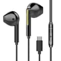 Universella USB-C Hörlurar med Kabel och DAC - Svart