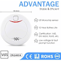 Miniatyrbillede 2 af 4: #QD#Branddetektor med fotoelektrisk sensor, automatisk testning til hjemmet/butikken/virksomheden (1 stk)