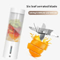 Miniatyrbillede 2 af 4: QU.450ML Kraftfuld Bærbar Blender til Smoothie Shakes Magnetisk Opladning Madprocessor Frugtmixer Maskine Mini Juicer Blender Kop