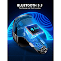 Miniatyrbillede 5 af 5: \"QD\" Bluetooth 5.3 Biladapter, QC3.0 & PD 18W USB C Biloplader, 9 RGB Baggrundsbelyste Bil Bluetooth-modtager