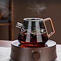 Miniatyrbillede 3 af 5: QU.GIANXI Kaffemaskine Familie Glas Tekande Sæt Klart Glas Tekop Kung Fu Lille Tekop Pyrex Te Sæt Blomst Tekande